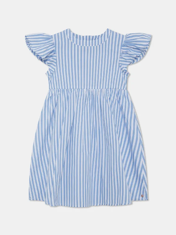 Babydoll Striped Dress Ruched unclassified dresses