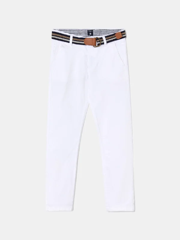 Basic Chino Trousers with Belt Backless unclassified dresses