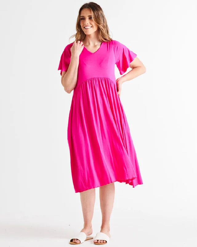 Betty Basics Donna Dress Raspberry Flowy unclassified dresses