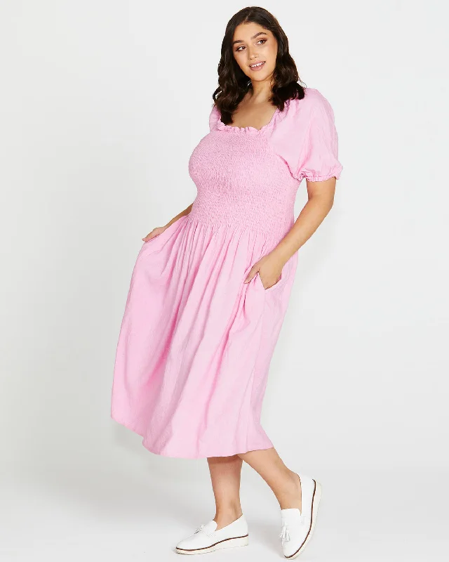 Betty Basics Ingrid Dress Prism Pink Soft fabric unclassified dresses