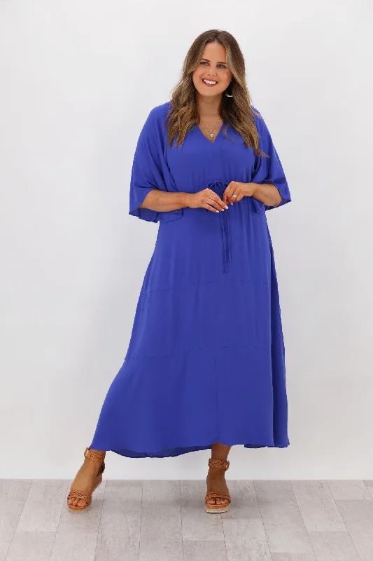 Betty Basics Saint Lucia Dress Deco Blue Backless unclassified dresses