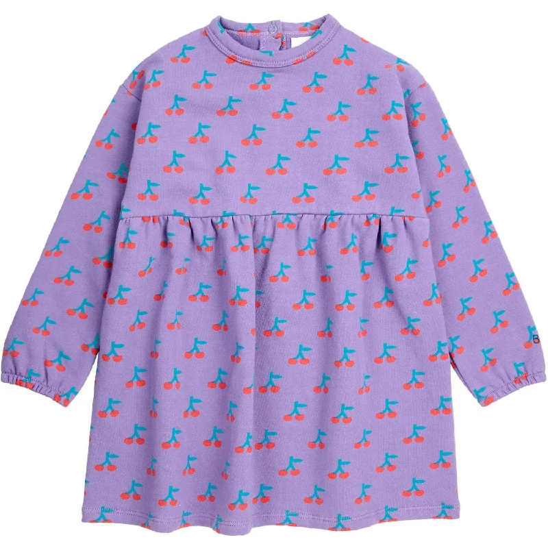 Bobo Choses Purple Cherry All Over Dress Denim unclassified dresses