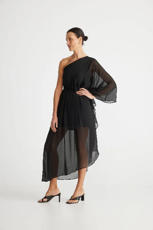 Brave+True Delilah Dress Black Georgette Corset unclassified dresses