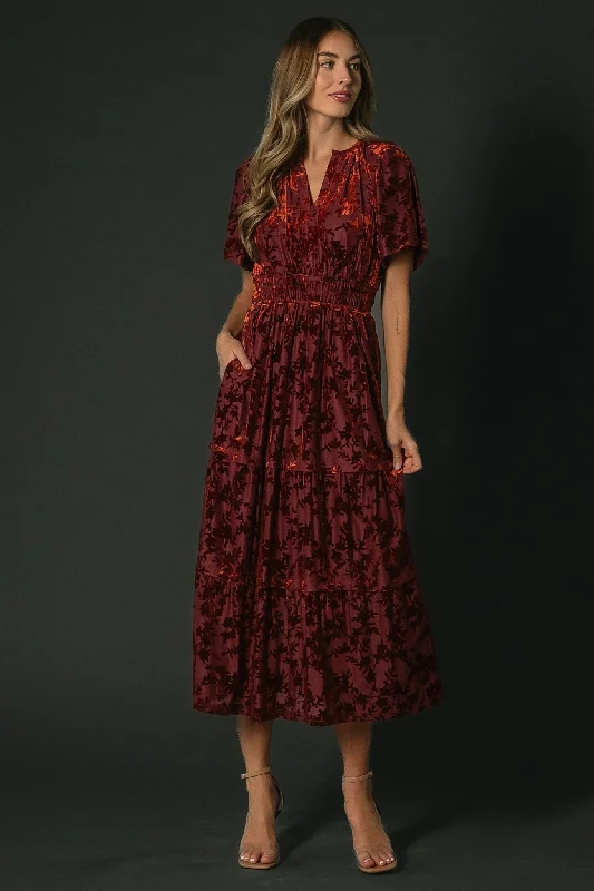 Bronwyn Velvet Dress | Rust Y2K unclassified dresses
