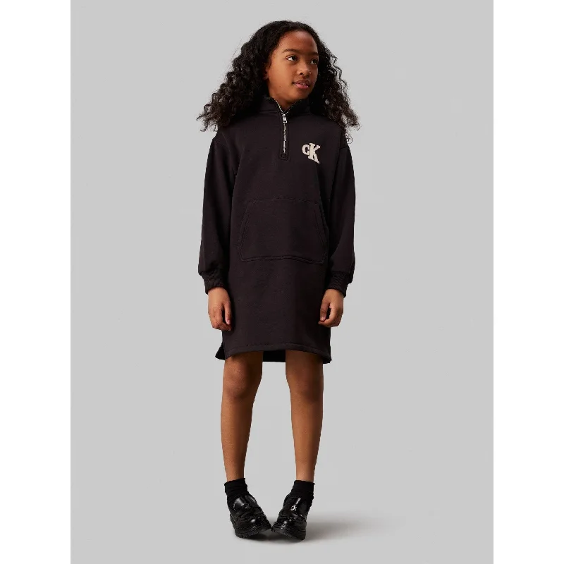 Calvin Klein Ck Black Teddy MonAndram Zip Fleece Dress Corset unclassified dresses
