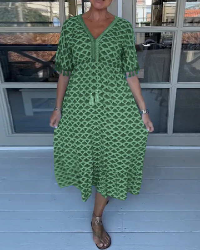 Casual V-neck dress Street style unclassified dresses