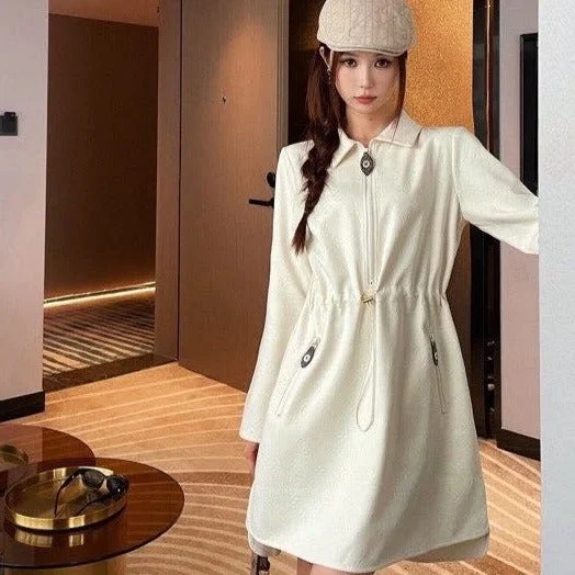 Sleek Design Half Zip-Up Dress For Women Cocktail unclassified dresses
