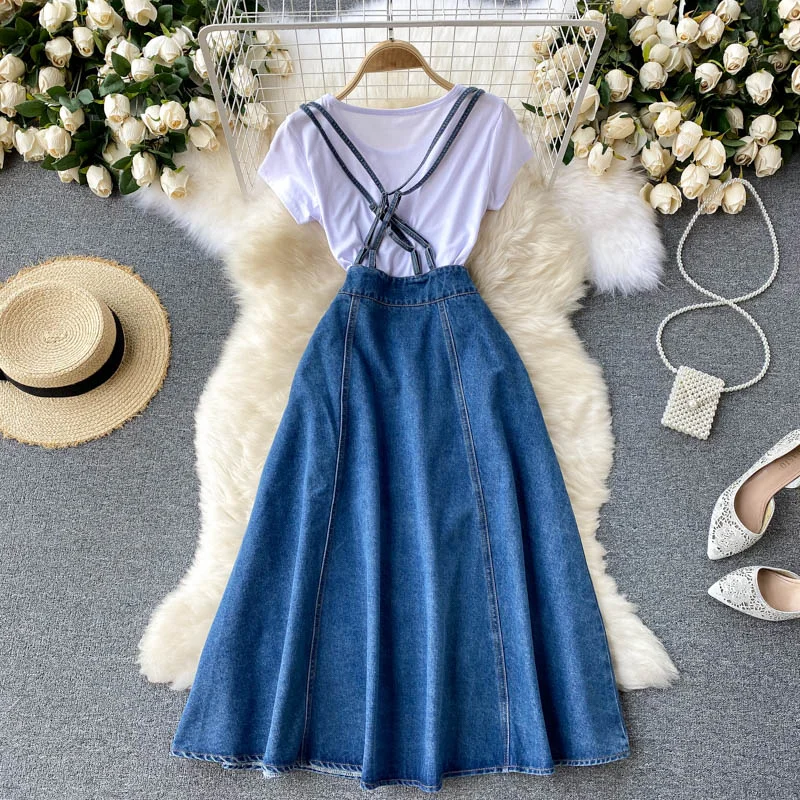 Cute A line two pieces dress  628 Summer unclassified dresses