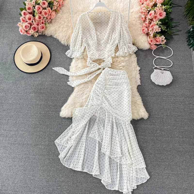 Cute A line two pieces dress fashion dress  537 Graduation unclassified dresses