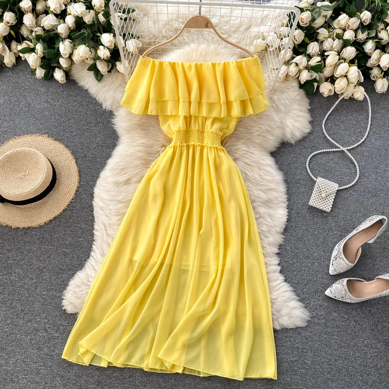 Cute chiffon A line dress fashion dress  637 Long sleeve unclassified dresses