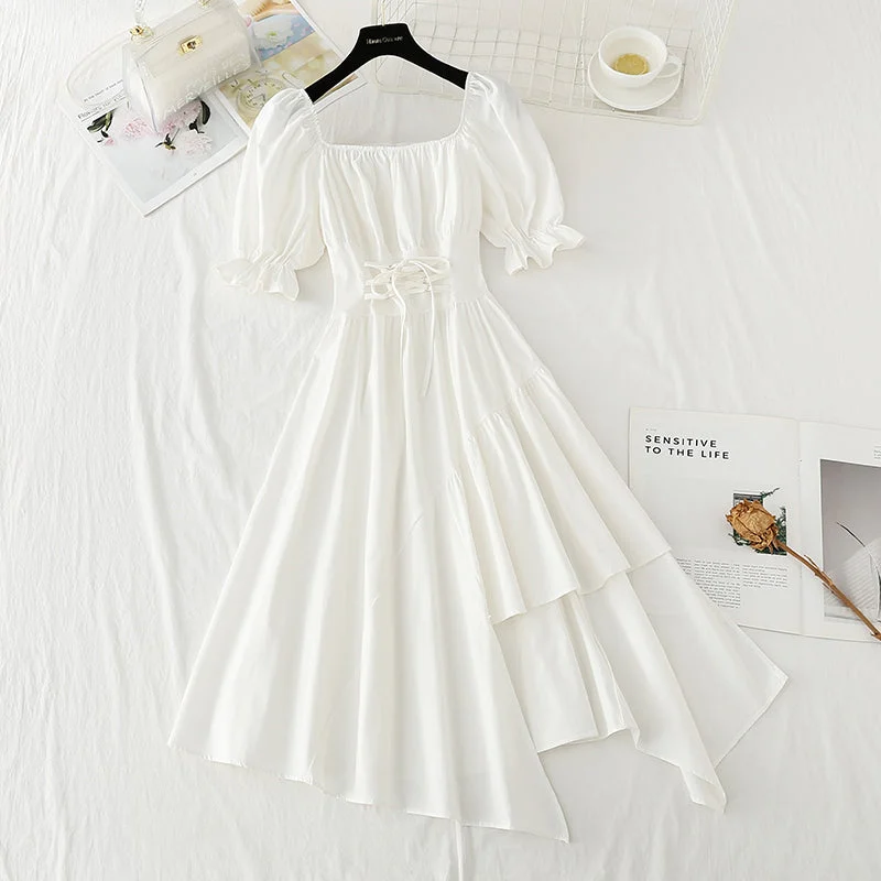 Cute irregular A line dress fashion dress  477 Smocked unclassified dresses