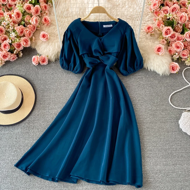 Cute round neck A line dress fashion dress  505 Beaded unclassified dresses