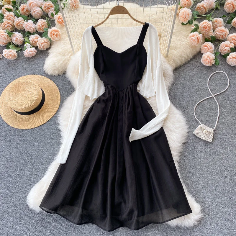Cute two pieces dress A line fashion dress  437 High-low unclassified dresses