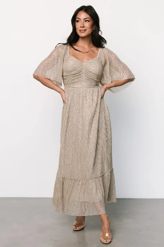 Elea Shimmer Dress | Champagne Plus size unclassified dresses