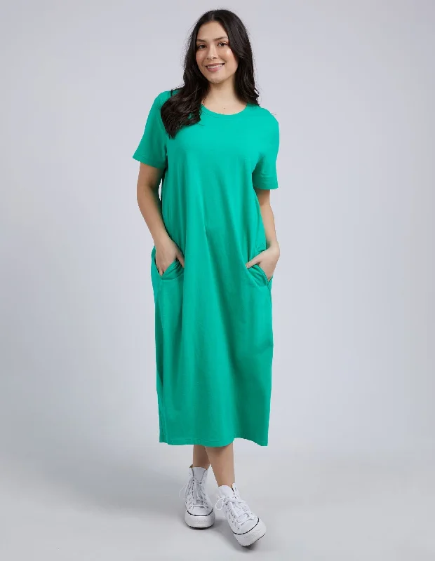 Elm Adira Dress Bright Green Cotton unclassified dresses