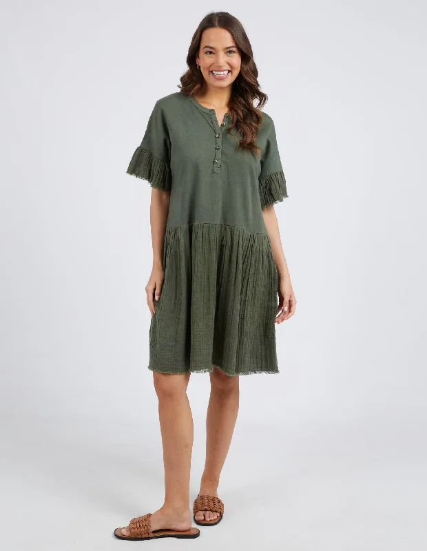 Elm Fable Dress Khaki Bodycon unclassified dresses
