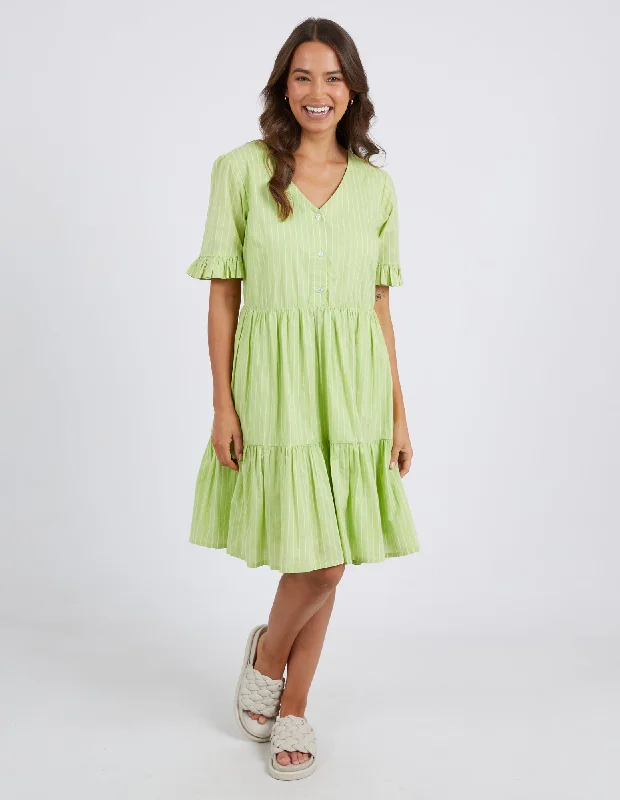 Elm Hailey Stripe Dress Keylime Stripe Unique unclassified dresses