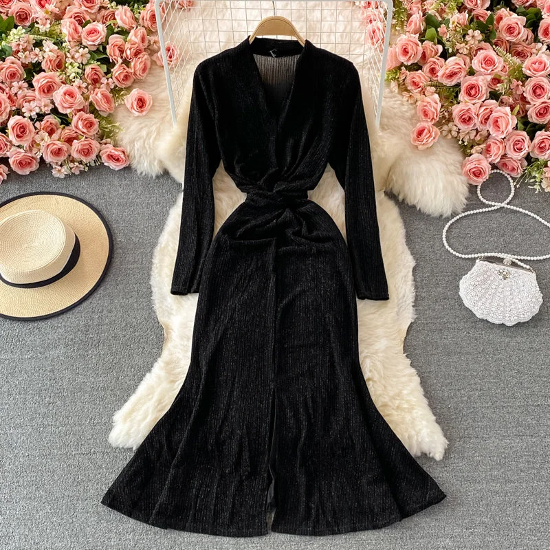 Elrgant v neck dress fashion dress  442 Boho unclassified dresses