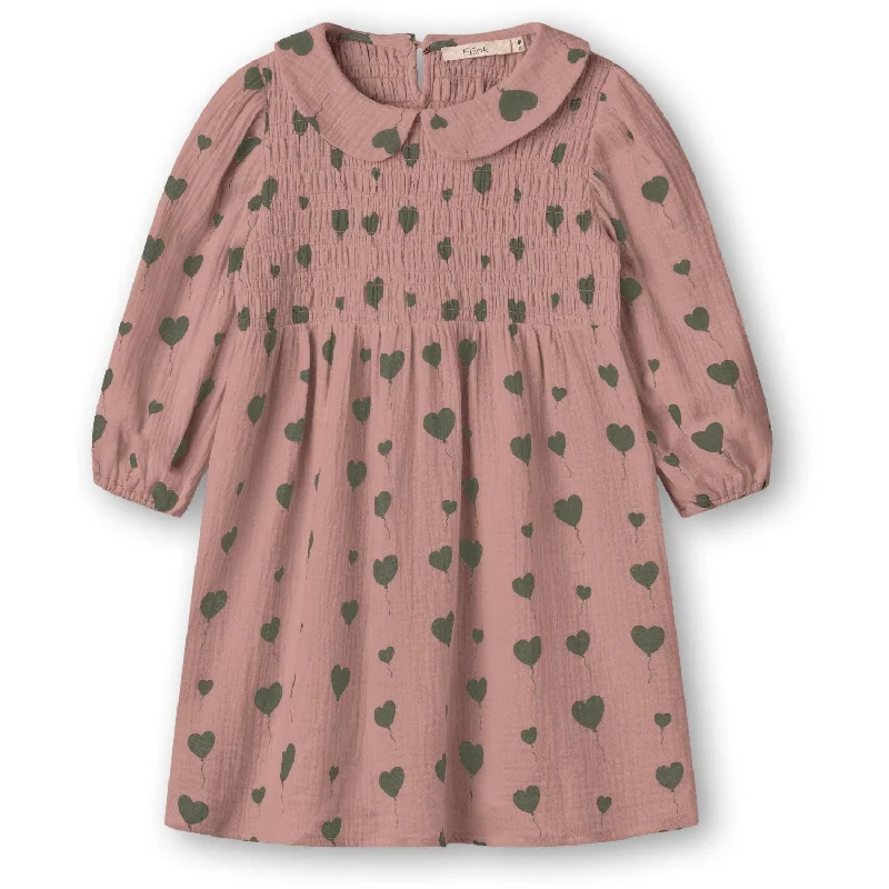 Fliink Glazed Ginger Aop Love Ls Dress Elegant evening unclassified dresses