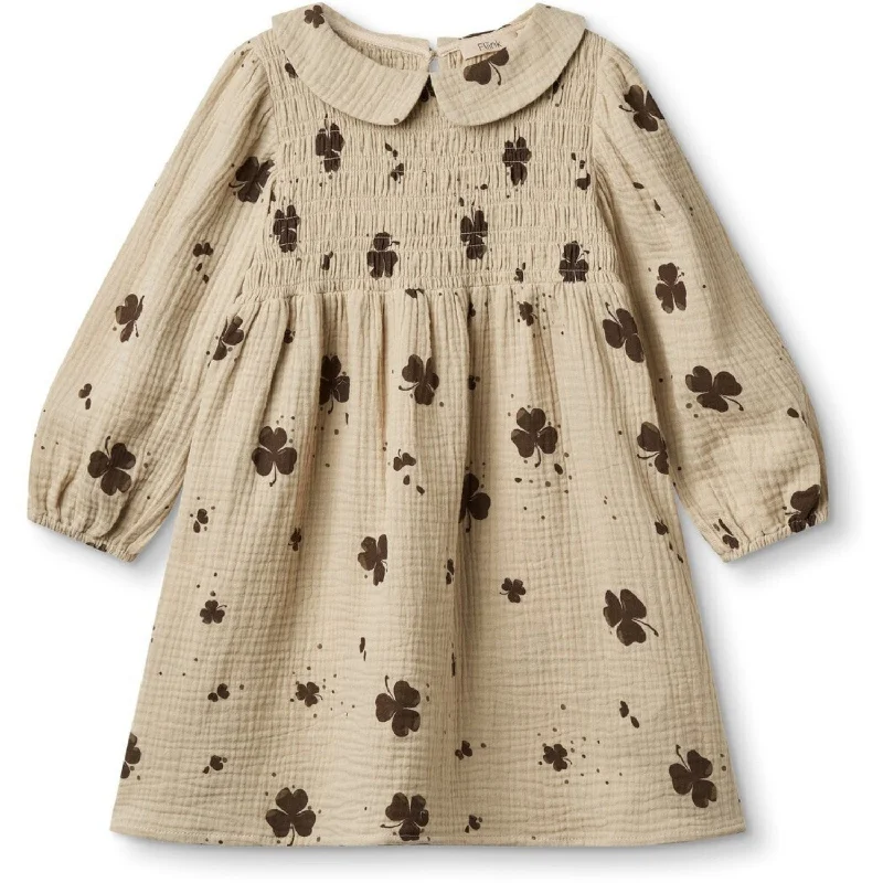 Fliink Humus/Cafafe Aop Clover Dress Flowy unclassified dresses