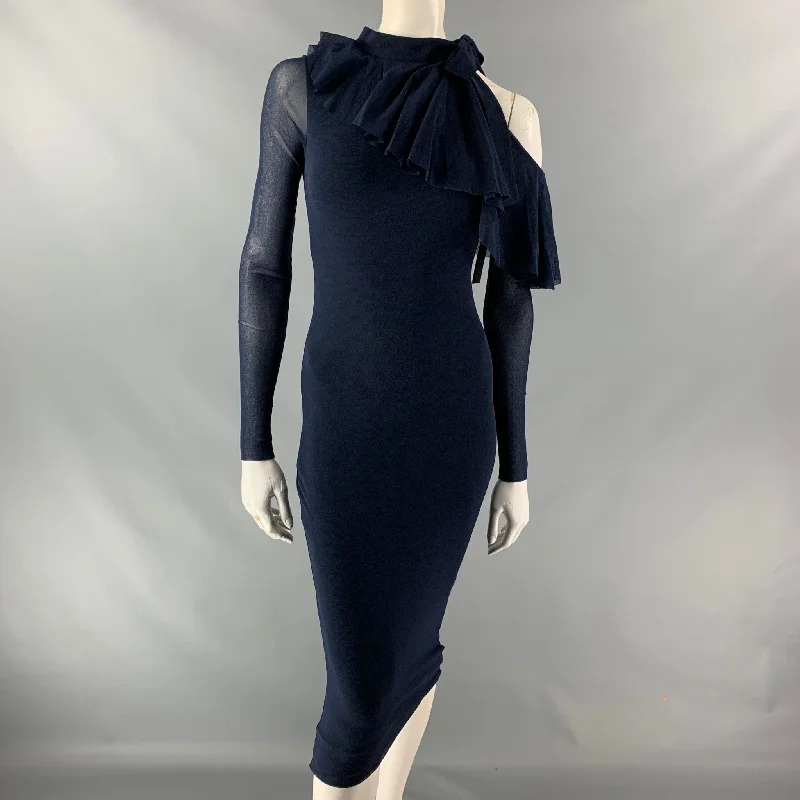 FUZZI Size XS Navy Solid  Polyamide Dress Printed unclassified dresses