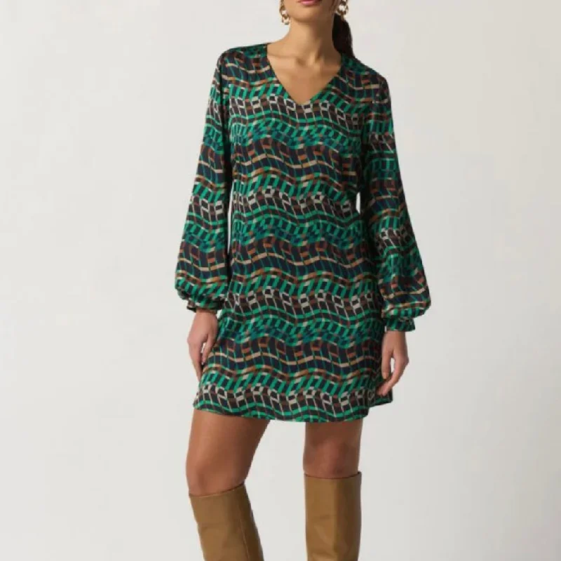 Joseph Ribkoff Green Multi Dress Engagement unclassified dresses