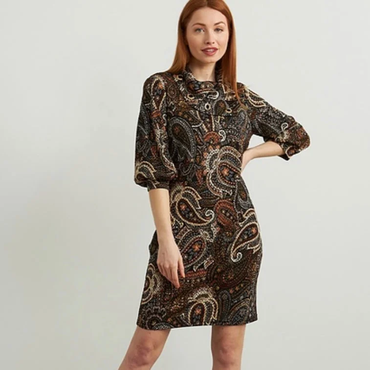 Joseph Ribkoff Muti-Colored Paisley Tiered unclassified dresses