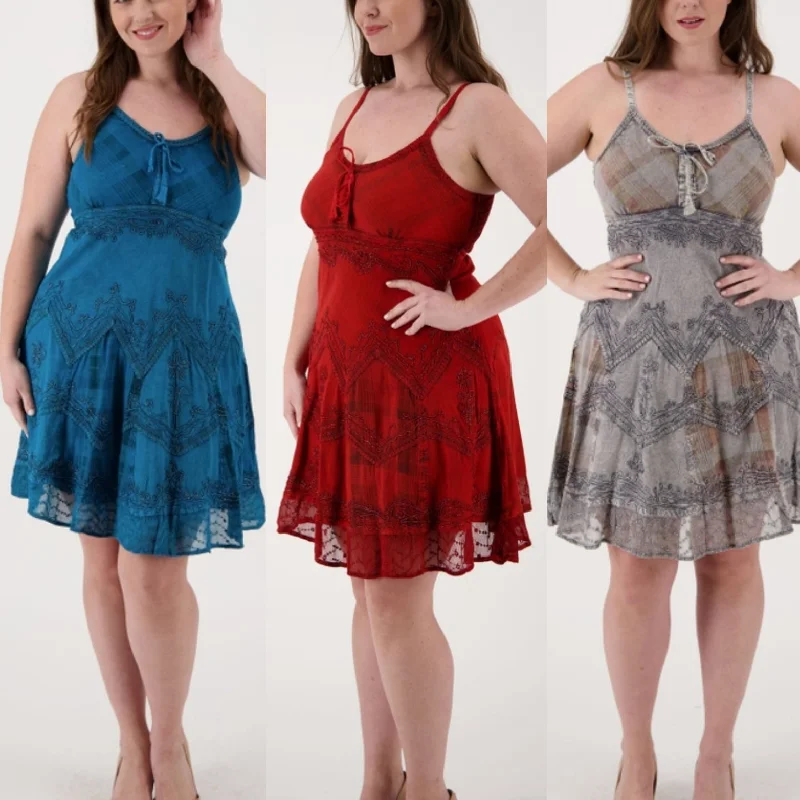 Knee-Length Summer Dress ~4 Colors & 2 Sizes Holiday unclassified dresses