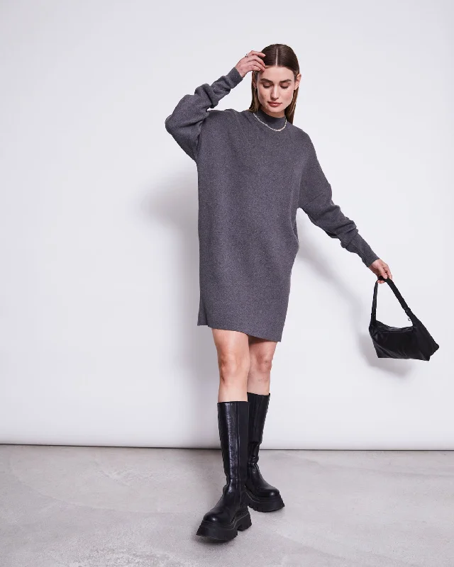 KNIT DRESS NUNA DARK GREY GOTS Engagement unclassified dresses
