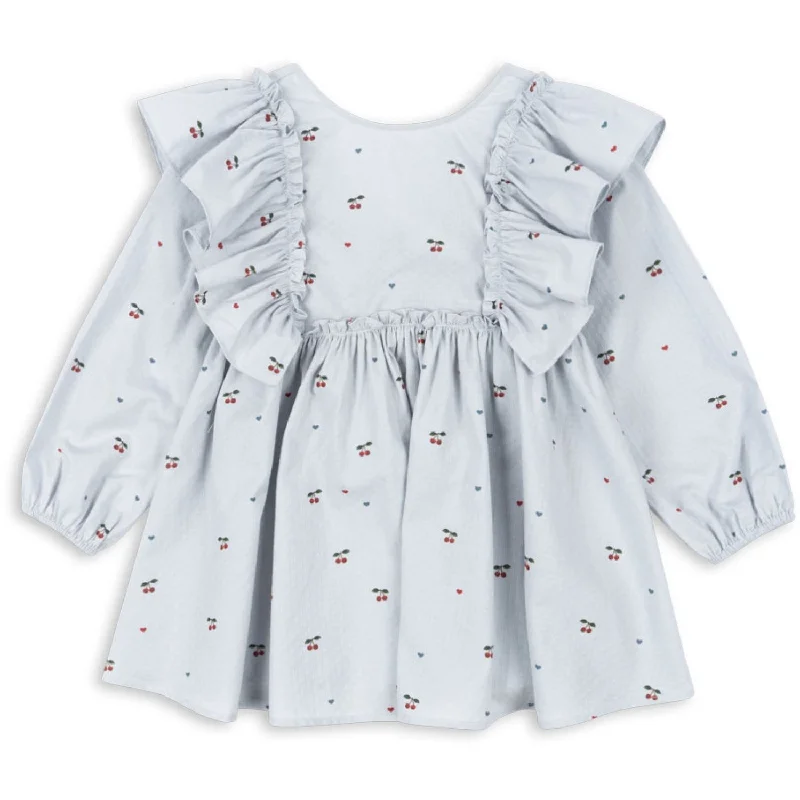 Konges Sløjd Cherry Blue Coeur Evia Ls Bow Dress Gots Trendy new unclassified dresses