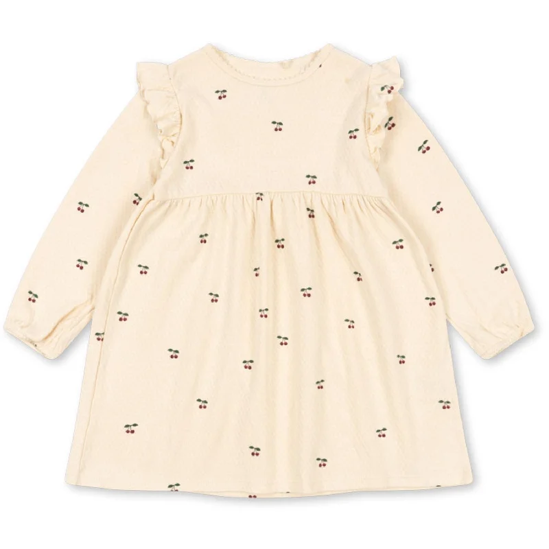 Konges Sløjd Cherry Sui Frill Dress Gots Metallic unclassified dresses