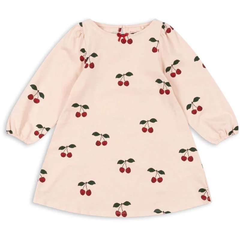 Konges Sløjd Ma Grande Cerise Peony Drey Dress Gots Long sleeve unclassified dresses Konges Sløjd Ma Grande Cerise Peony Drey Dress Gots Long sleeve unclassified dresses
