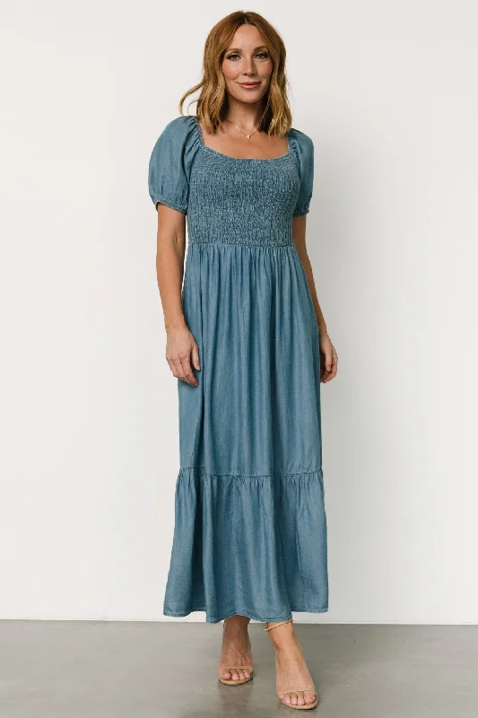 Lauralee Smocked Dress | Chambray Street style unclassified dresses