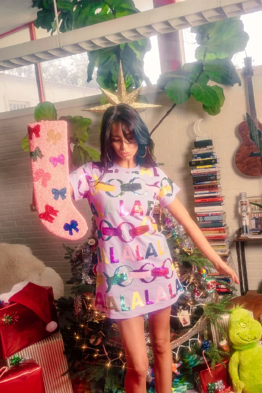 Lavender Falala With Garland Tee Dress Bodycon unclassified dresses