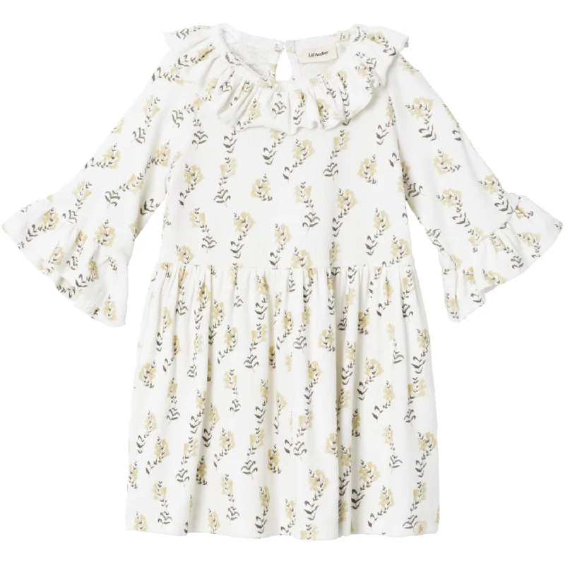 Lil'Atelier Coconut Milk Yellow Flower Gavo 3/4 Loose Dress Wedding guest unclassified dresses Lil'Atelier Coconut Milk Yellow Flower Gavo 3/4 Loose Dress Wedding guest unclassified dresses