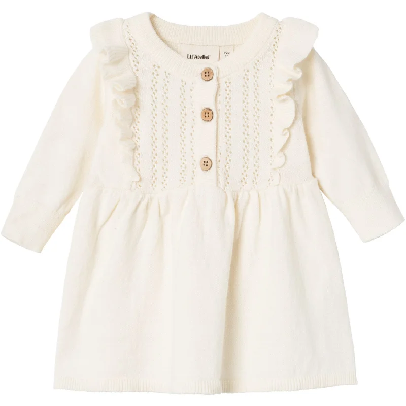 Lil'Atelier Coconut Milk Nina Kim Knit Dress Winter unclassified dresses