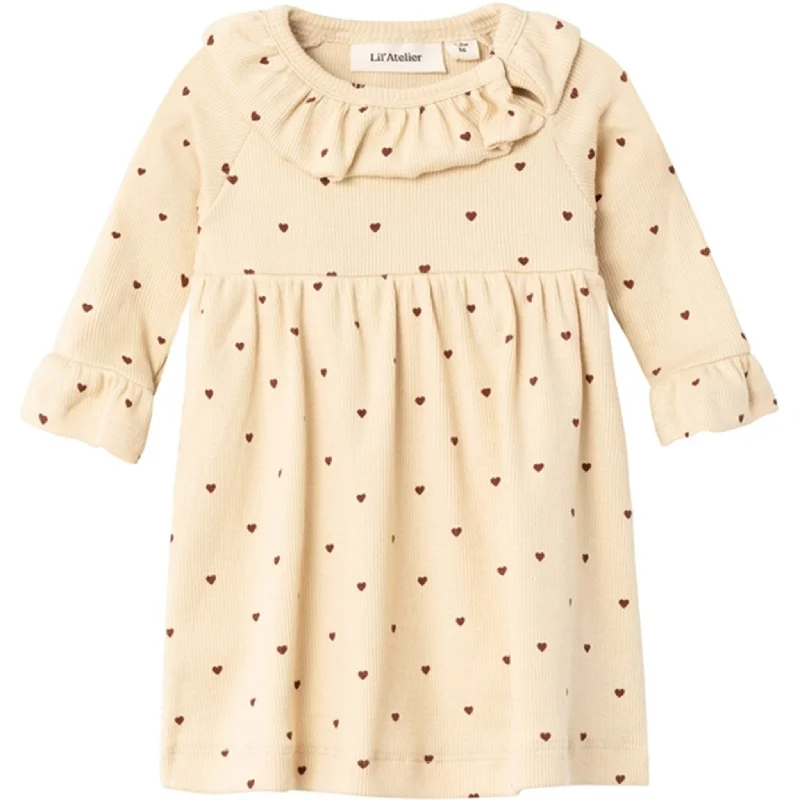 Lil'Atelier Wood Ash Heart Gago Kem Body Dress AOP Tiered unclassified dresses