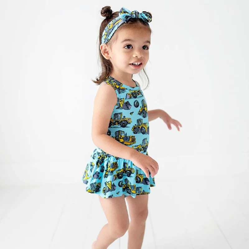Loader Up Racer Back Ruffle Dress Mesh unclassified dresses