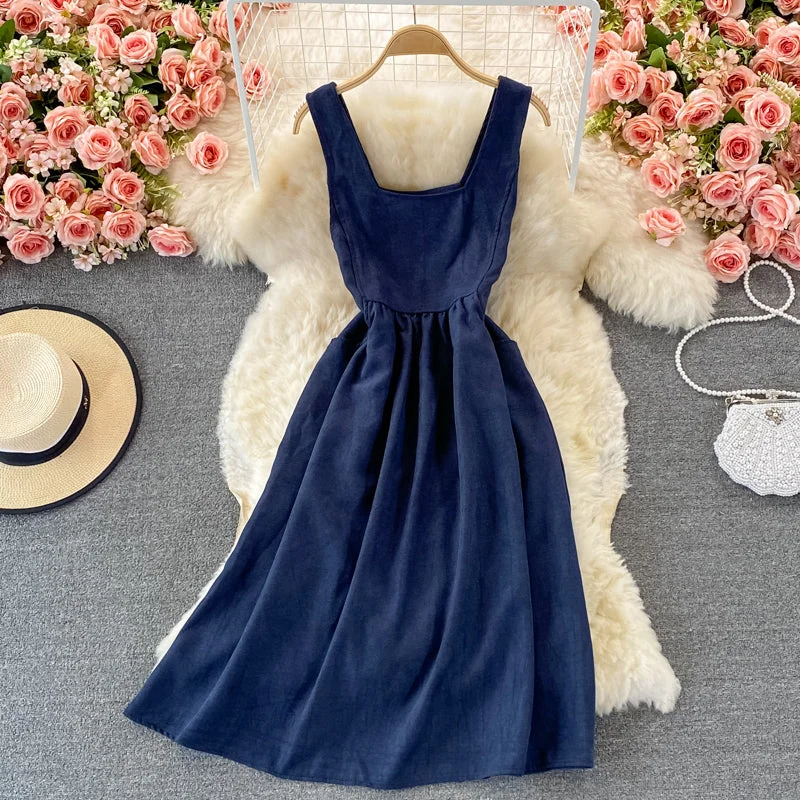 Lovely corduroy A line dress fashion dress  434 Trendy unclassified dresses