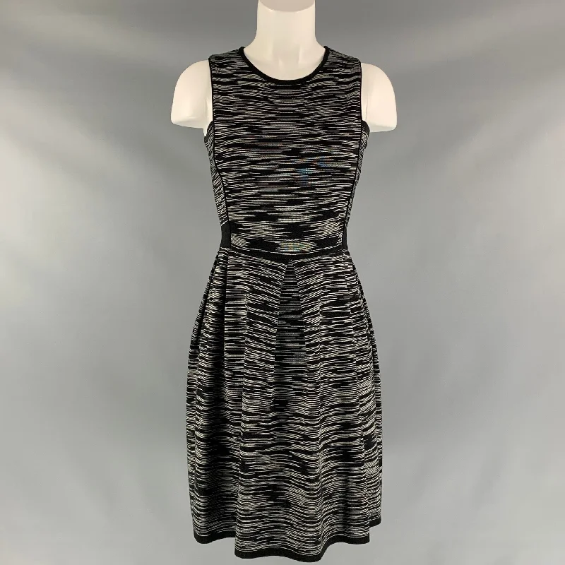 M MISSONI Black  Knitted Size 4 White Dress Soft fabric unclassified dresses