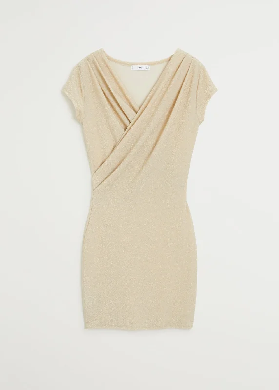 Mango Marta Metallic Thread Womens Dress Beach unclassified dresses