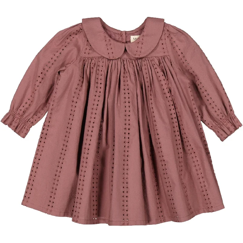 MarMar Broderie Anglaise Dusty Grape Dulla LS Dress Date night unclassified dresses