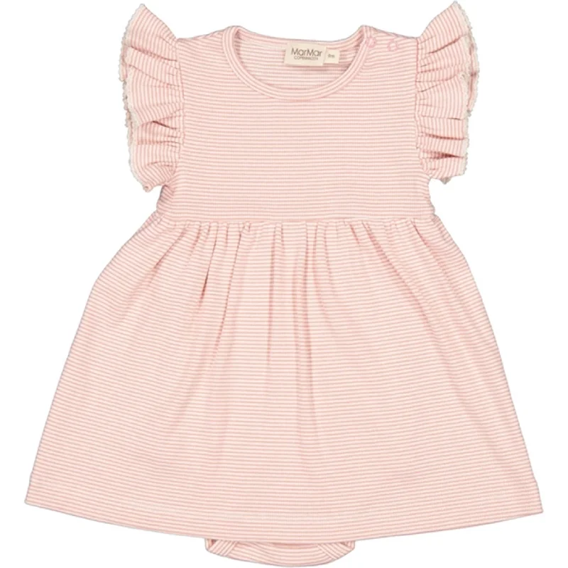 MarMar Modal Fine Rib Evening Sun Stripe Ramona Frill Body Dress Striped unclassified dresses