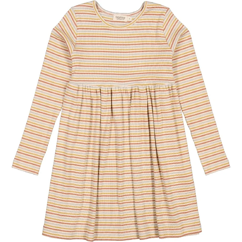 MarMar Modal Rib Autumn Stripe Mix Denka Dress High-low unclassified dresses