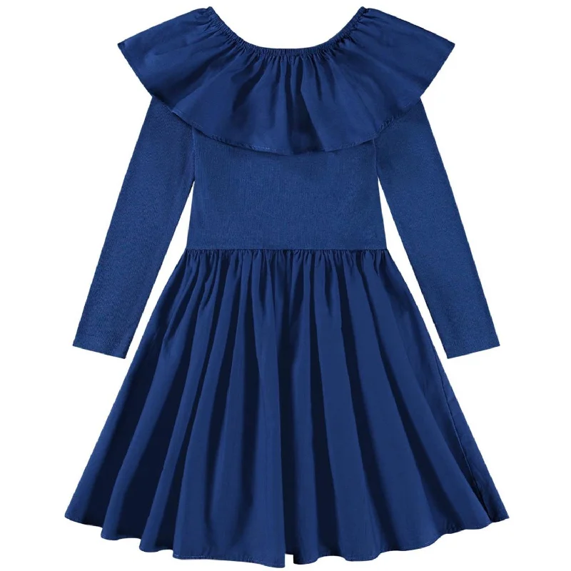 Molo Vibrant Blue Cille Dress Ruched unclassified dresses