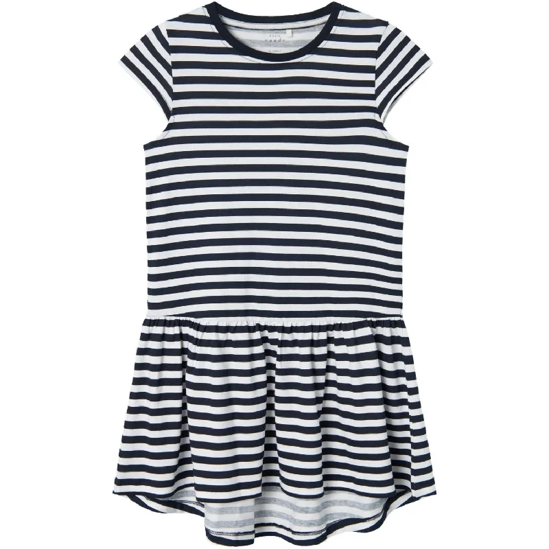 Name It Dark Sapphire White Vigga Capsl Dress Mesh unclassified dresses