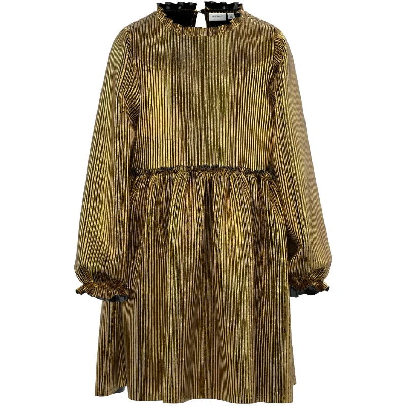 Name It Gold Colour Ritallica Dress Neutral tone unclassified dresses