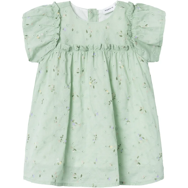Name It Silt Green Jimilla Capsl Dress Ruffled unclassified dresses