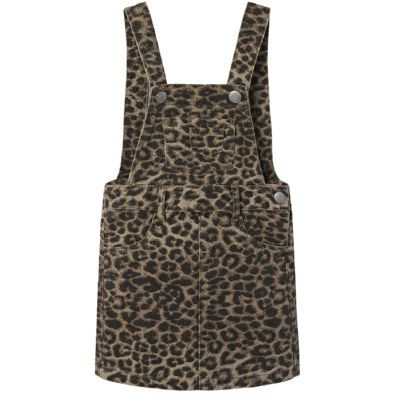 Name It Silver Mink Leopard Ophelia Twill Spencer Dress Discounted unclassified dresses