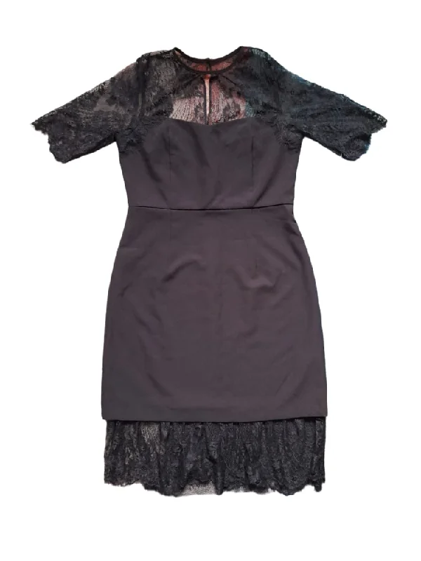 Nanette Lepore Very Black Rich Romantics Womens Dress Preppy unclassified dresses
